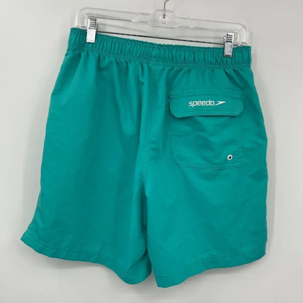 Speedo Solid Volley Swim Shorts Men's M‎ Blue Green Beach Sports